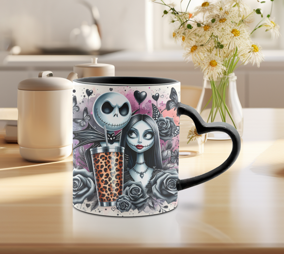 TASSE 12 oz poignée coeur (choix de couleurs)