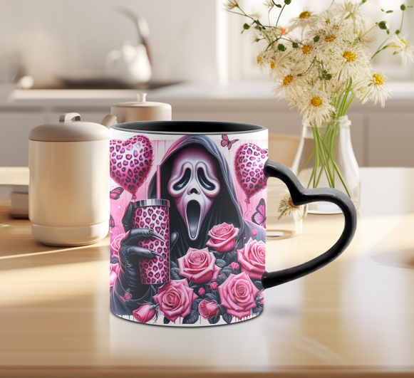 TASSE 12 oz poignée coeur (choix de couleurs)