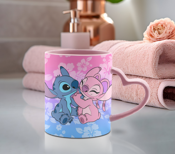 TASSE 12 oz poignée coeur (choix de couleurs)