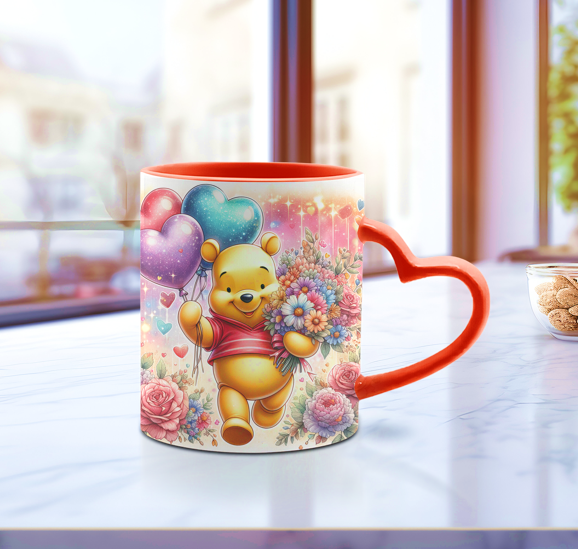 TASSE 12 oz poignée coeur (choix de couleurs)