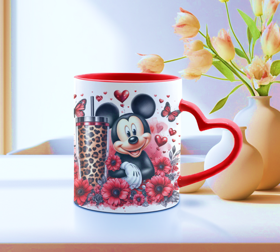 TASSE 12 oz poignée coeur (choix de couleurs)