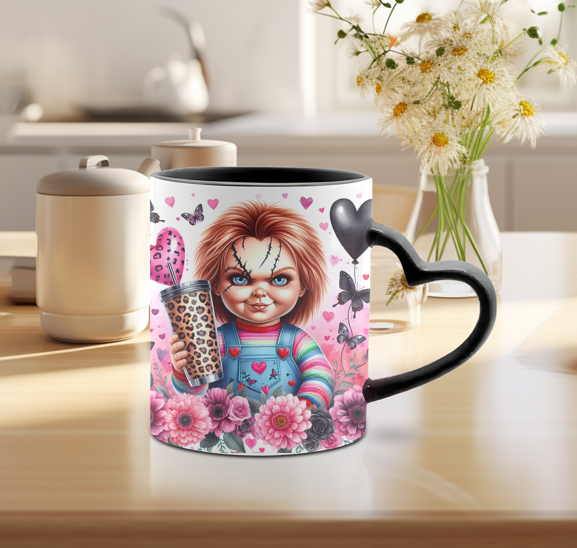 TASSE 12 oz poignée coeur (choix de couleurs)