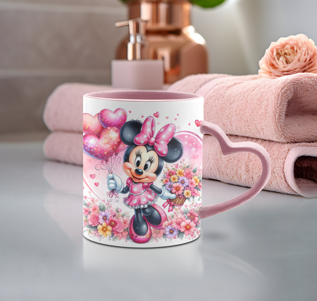 TASSE 12 oz poignée coeur (choix de couleurs)
