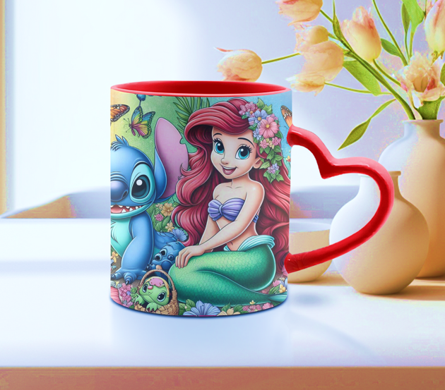 TASSE 12 oz poignée coeur (choix de couleurs)