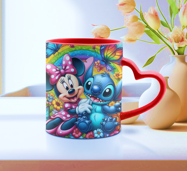 TASSE 12 oz poignée coeur (choix de couleurs)