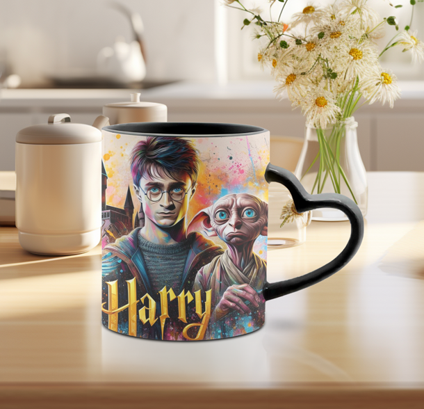 TASSE 12 oz poignée coeur (choix de couleurs)