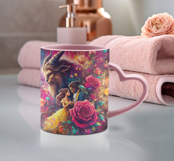 TASSE 12 oz poignée coeur (choix de couleurs)