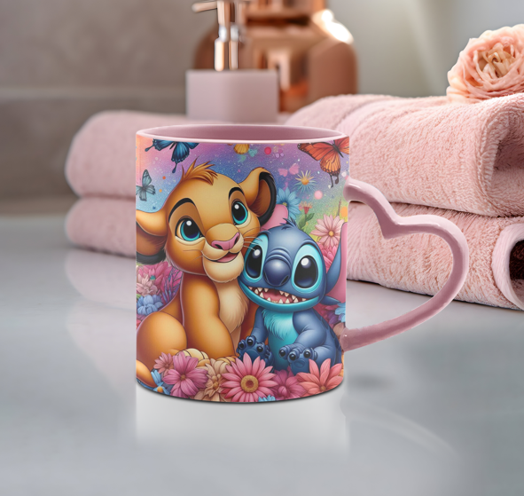 TASSE 12 oz poignée coeur (choix de couleurs)