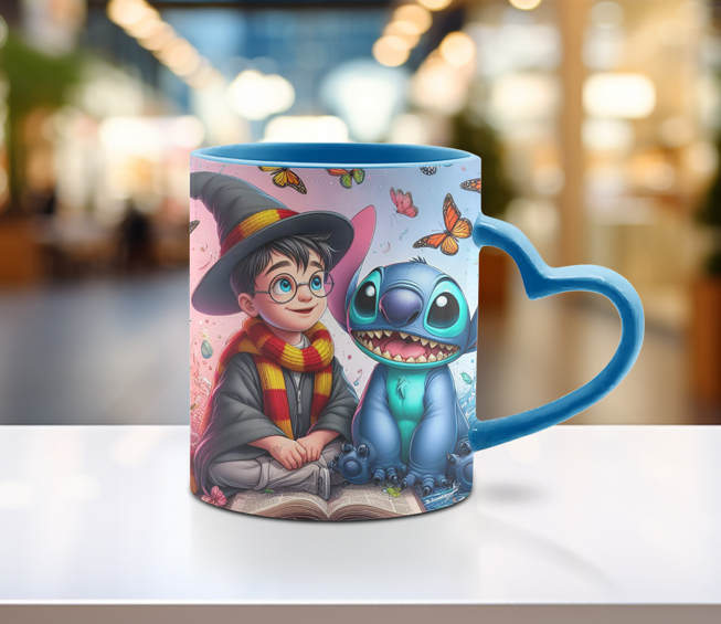 TASSE 12 oz poignée coeur (choix de couleurs)