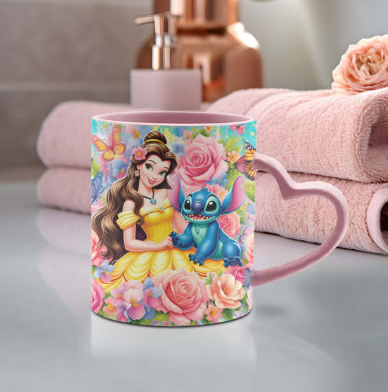 TASSE 12 oz poignée coeur (choix de couleurs)