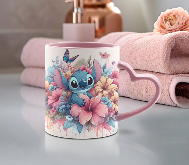TASSE 12 oz poignée coeur (choix de couleurs)