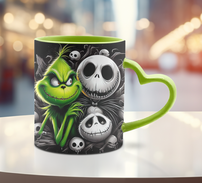 TASSE 12 oz poignée coeur (choix de couleurs)