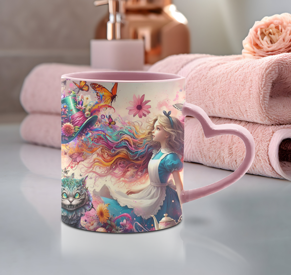 TASSE 12 oz poignée coeur (choix de couleurs)