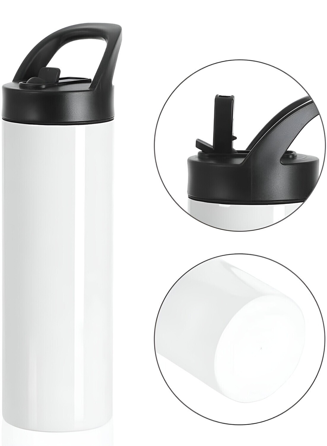 BOUTEILLE ISOTHERME 20oz AVEC PAILLE RÉTRACTABLE