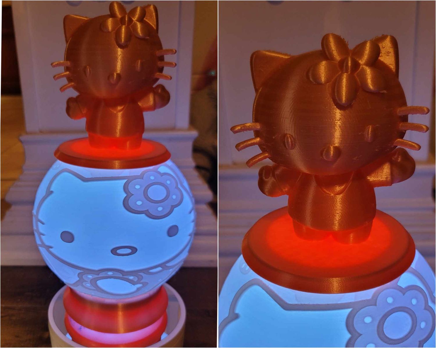 BOULE LUMINEUSE 15cm de diamètre HELLO KITTY