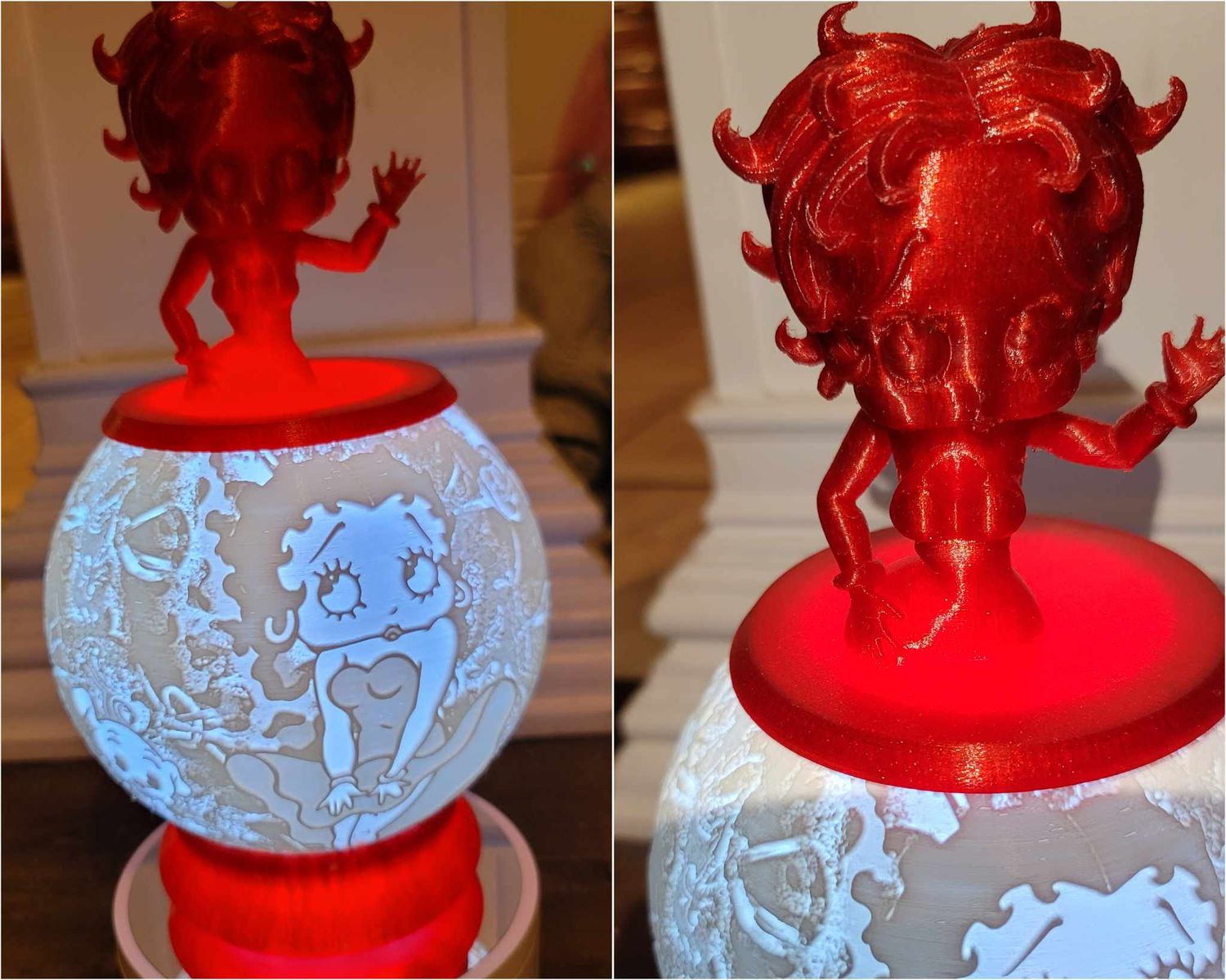 BOULE LUMINEUSE 15cm de diamètre BETTY BOOP