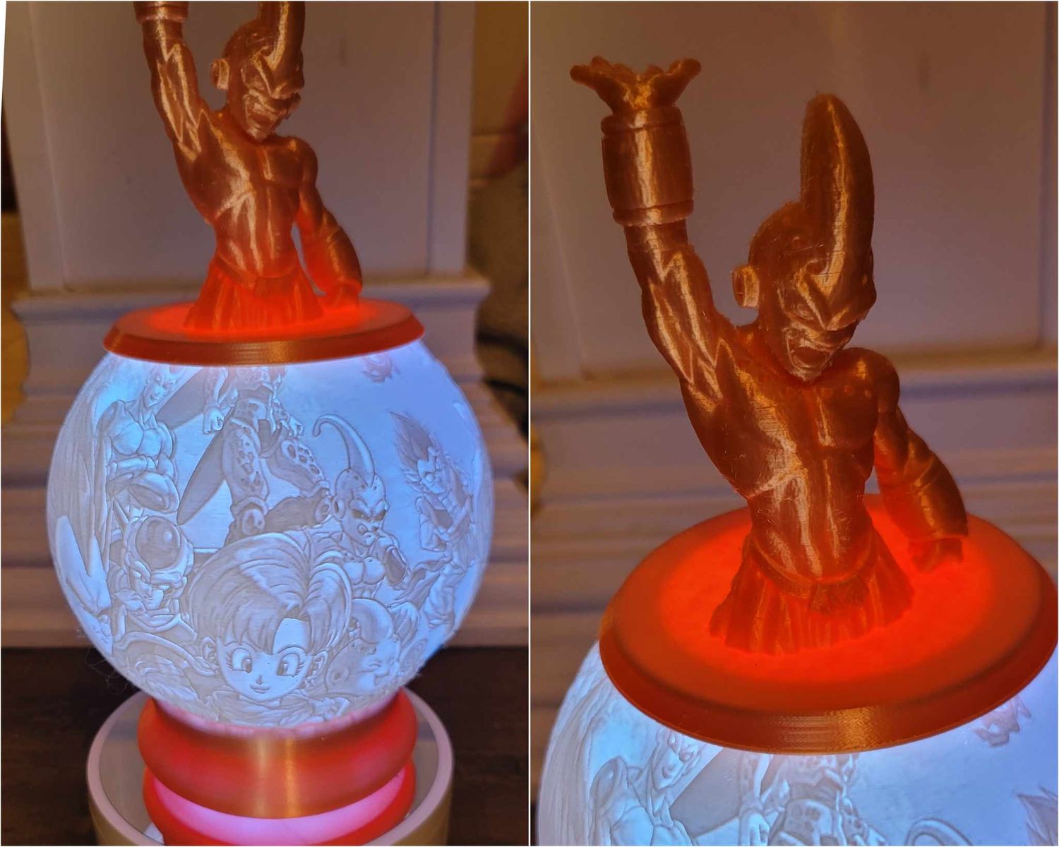 BOULE LUMINEUSE 15cm de diamètre KID BUU (DRAGON BALL)