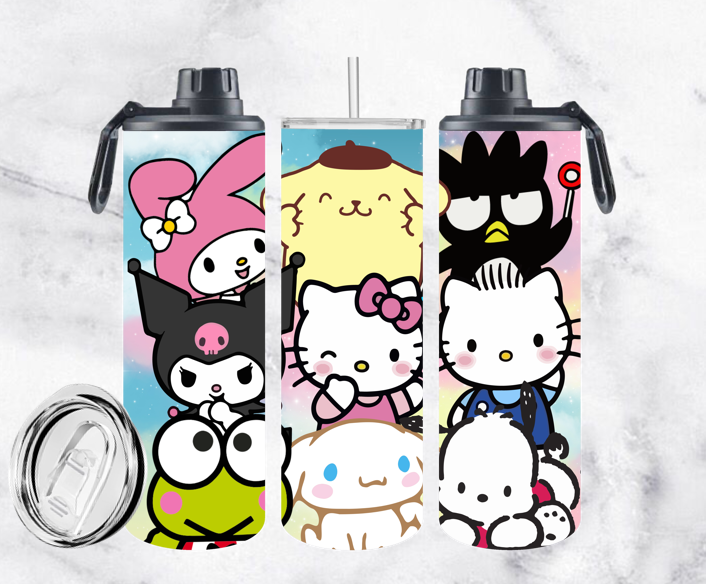 COLLECTION HELLO KITTY/KUROMI  (2 COUVERCLES, UN ANTI-FUITE ET UN COULISSABLE)