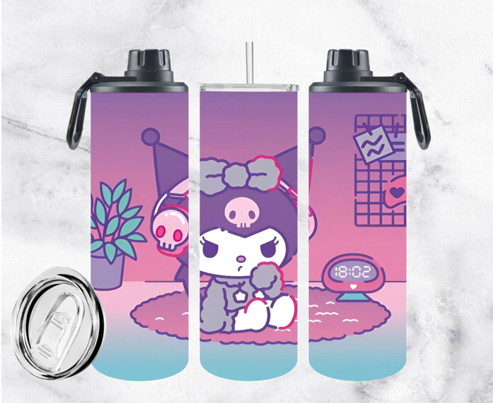 BOUTEILLE ISOTHERME 20oz AVEC 2 COUVERCLES