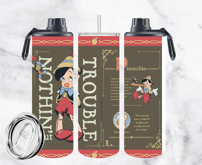 BOUTEILLE ISOTHERME 20oz AVEC 2 COUVERCLES