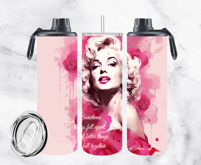 BOUTEILLE ISOTHERME 20oz AVEC 2 COUVERCLES