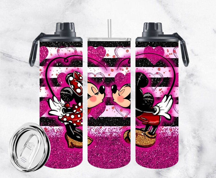 COLLECTION MINNIE/MICKEY 20oz  (2 COUVERCLES, UN ANTI-FUITE ET UN COULISSABLE)