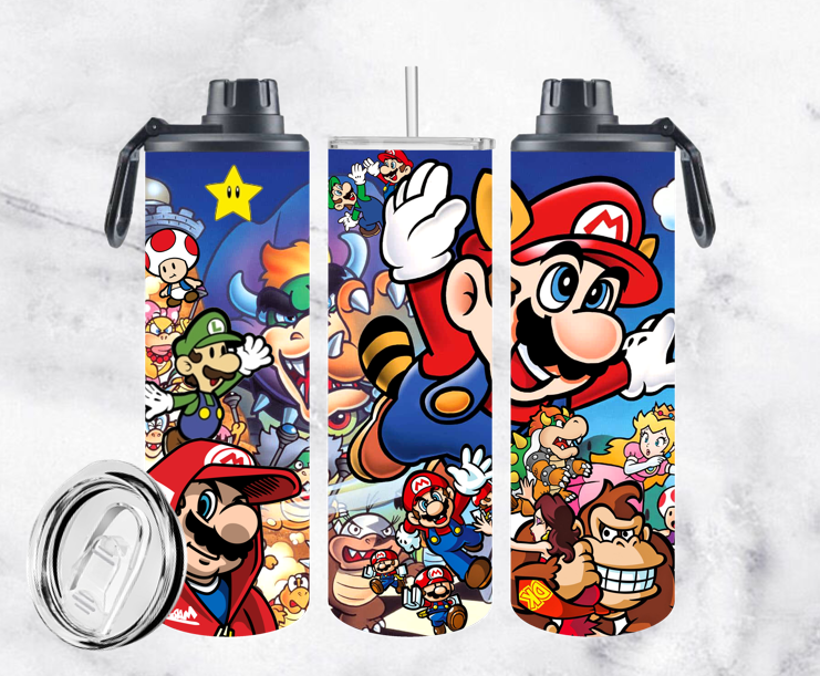 COLLECTION MARIO BROS  20oz  (2 COUVERCLES, UN ANTI-FUITE ET UN COULISSABLE)