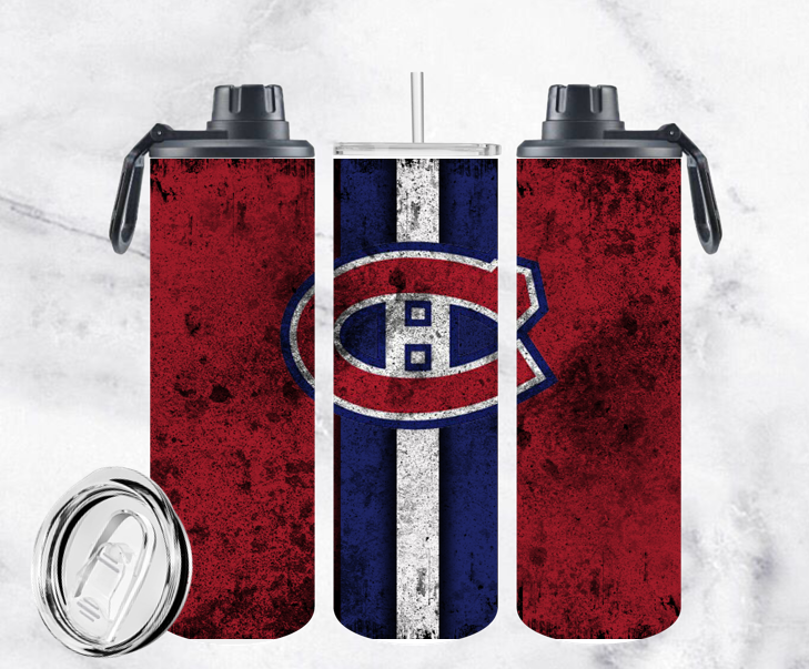 COLLECTION HOCKEY 20oz  (2 COUVERCLES, UN ANTI-FUITE ET UN COULISSABLE)