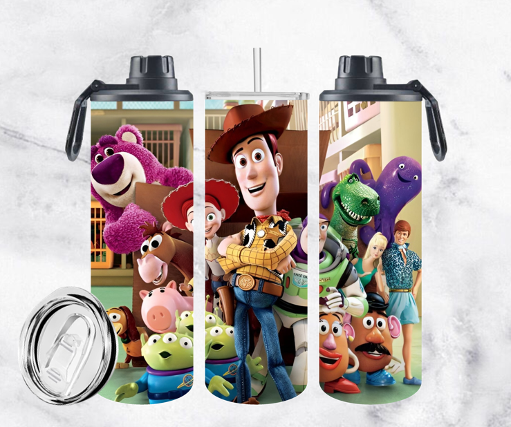 COLLECTION HISTOIRE DE JOUETS 20oz   (2 COUVERCLES, UN ANTI-FUITE ET UN COULISSABLE)