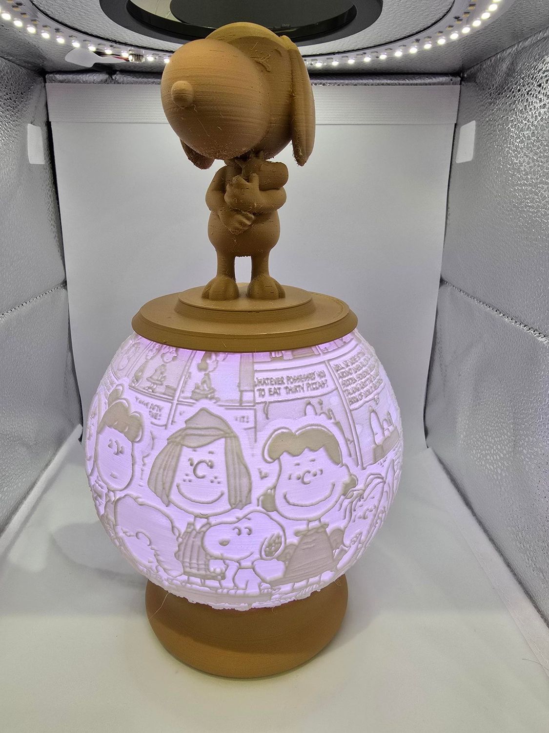 BOULE LUMINEUSE 15cm de diamètre SNOOPY