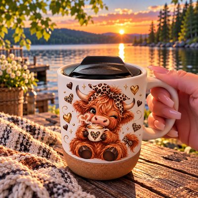 NOS TASSES EN CÉRAMIQUE MATTE 13oz AVEC COUVERCLE