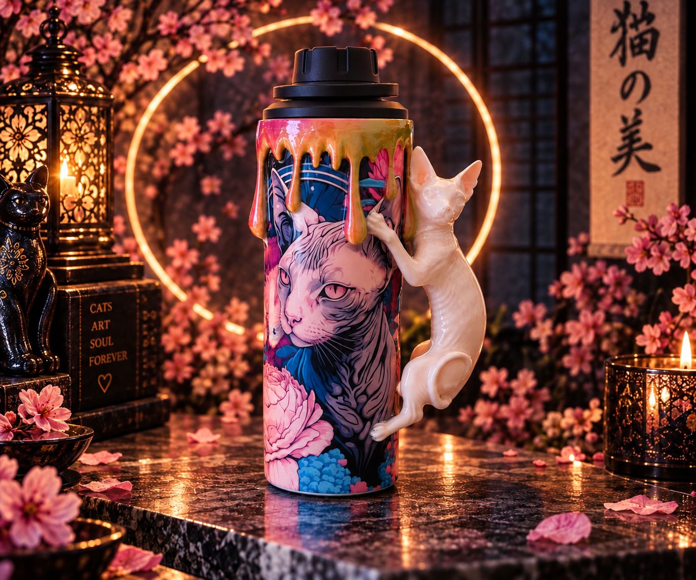 BOUTEILLE ARTISTIQUE SPHYNX