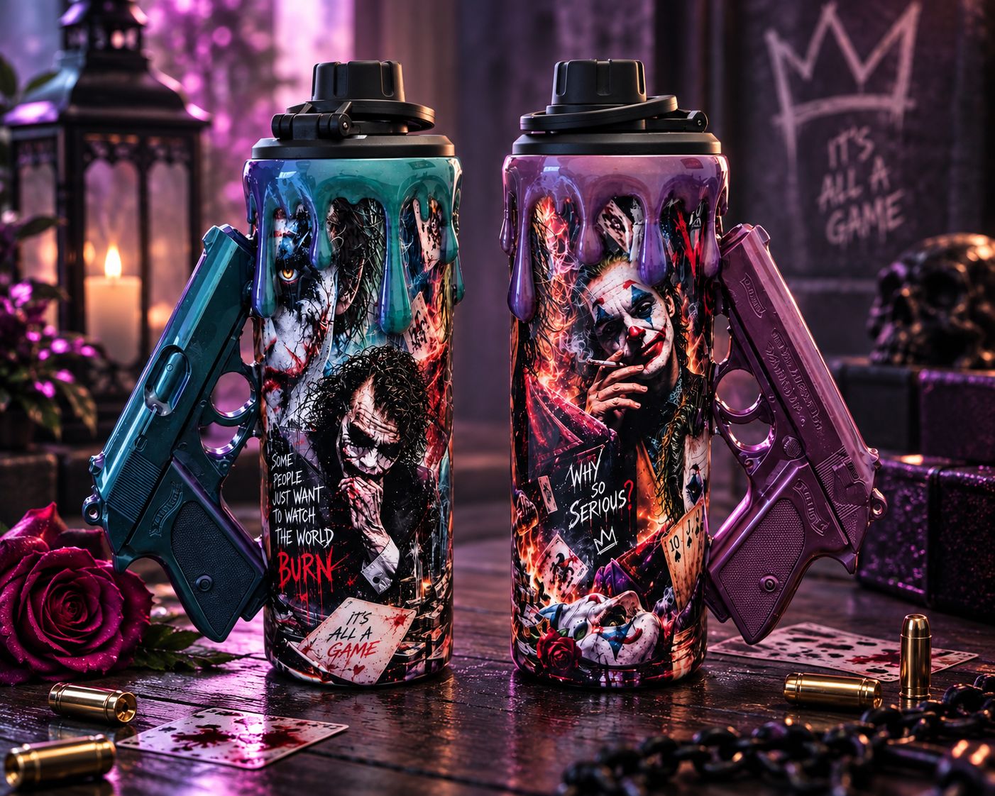 BOUTEILLE ARTISTIQUE JOKER