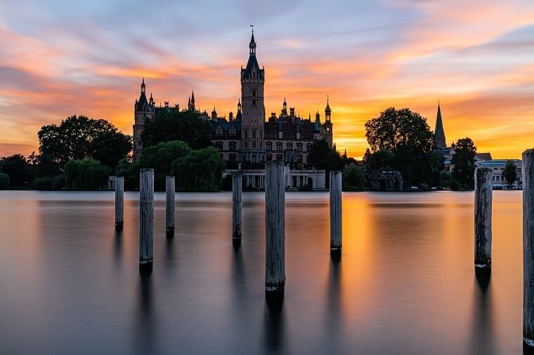 Sonnenuntergang am Schweriner See