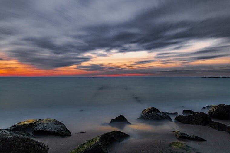 Sonnenuntergang am Weststrand