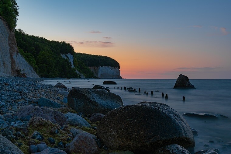 Sonnenuntergang an der Steilküste