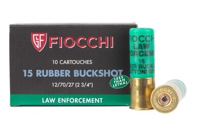 Fiocchi Rubber Buckshot Cal. 12GA LAW ENFORCEMENT