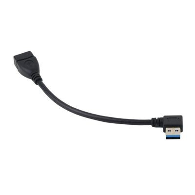 USB 3.0 Angle 90 Degree Extension Cable Male to Female Adapter