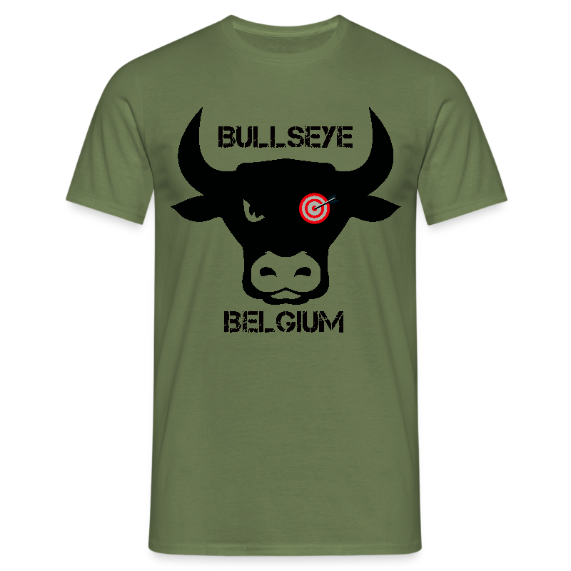 BULLSEYE BELGIUM T-Shirt - Olijf met groot logo