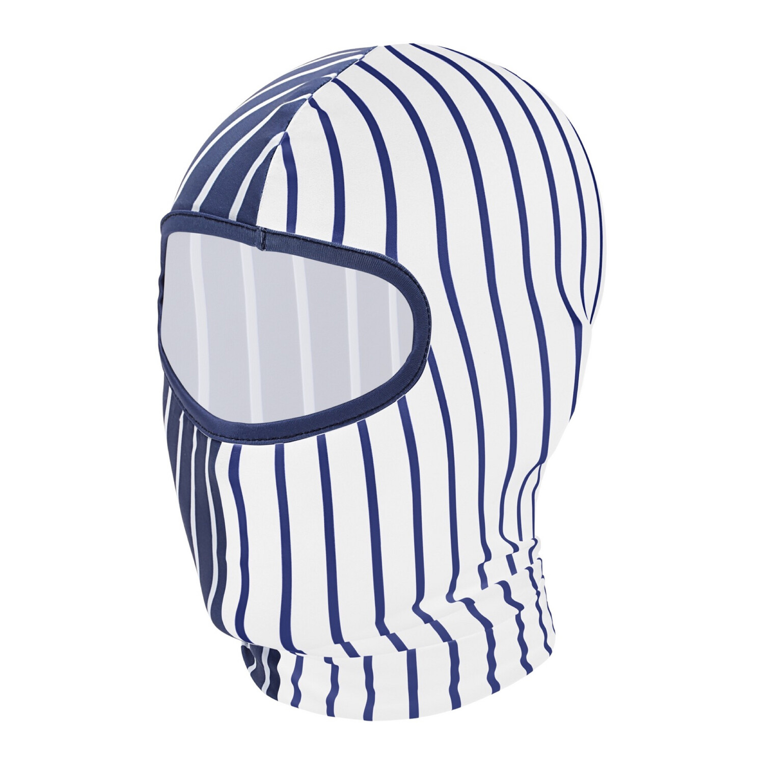 Pinstripe-Block Balaclava (White-Navy/Navy-White)