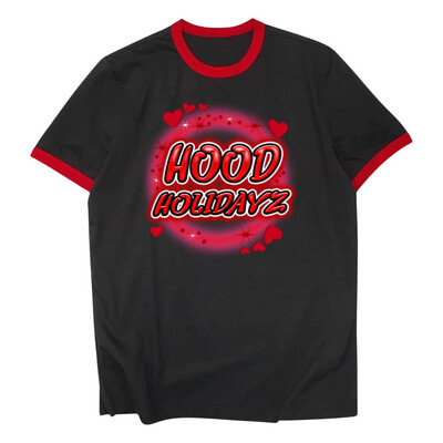 Valentines Day HH Ringer Tee (Black/Red)