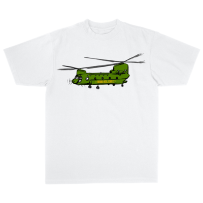 Army Helicopter T-Shirt (White)