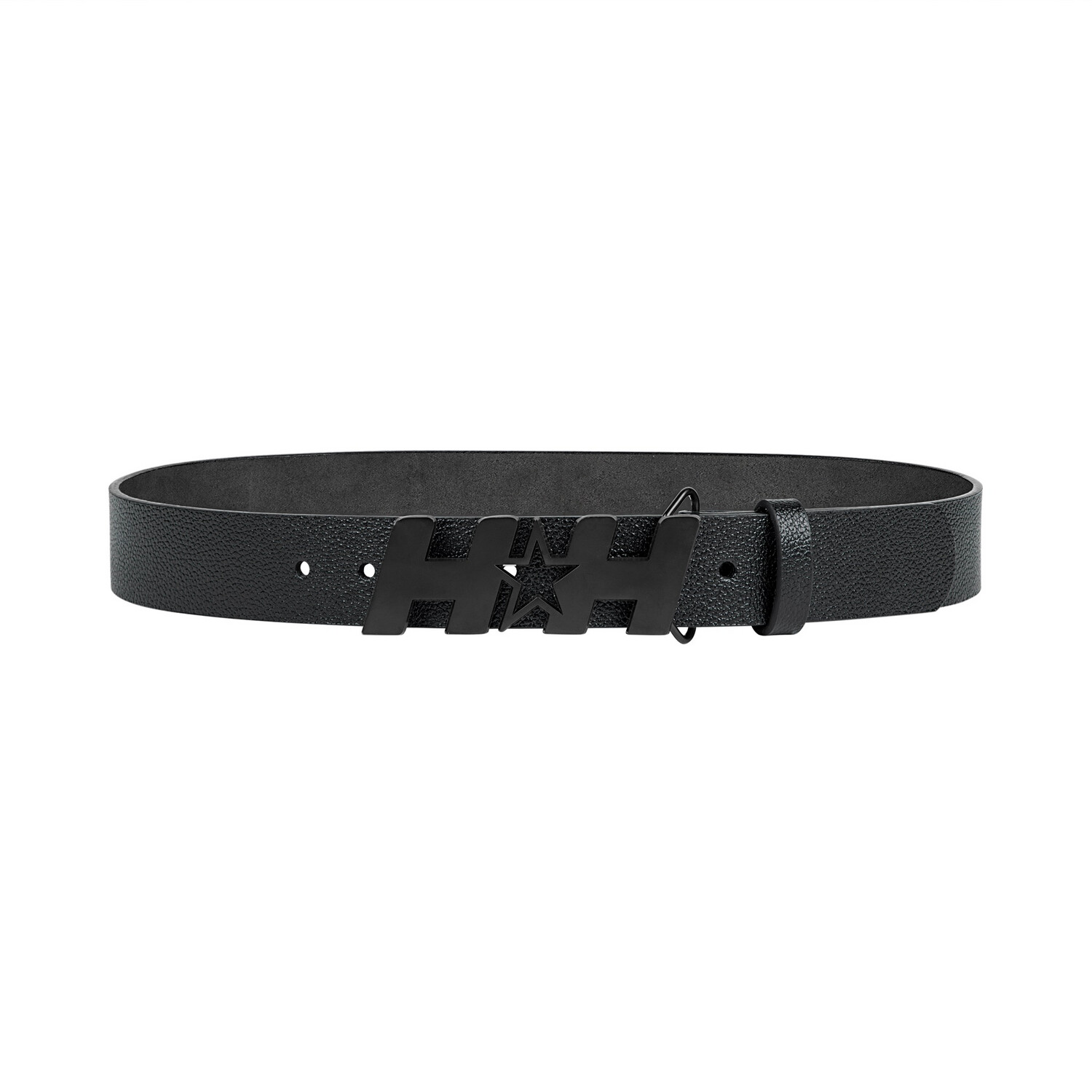 HH Star Leather Belt (Black Lychee)