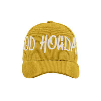 HH Corduroy Jumbo Embroidery Cap (Yellow/Cream)