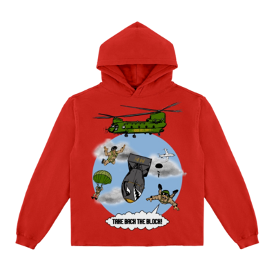 HH Army Soldiers TBTB Cropped Hoodie (Red)