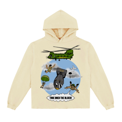 HH Army Soldiers TBTB Cropped Hoodie (Cream)