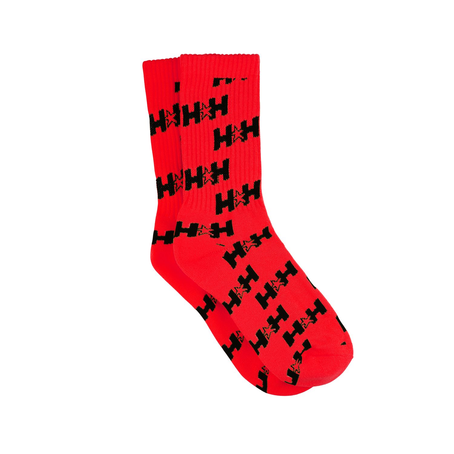 HH Star All Around Logo Socks (Red/Black)