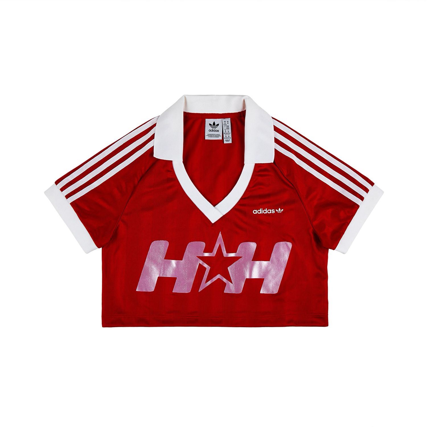 HH Star Crop Jersey Shirt (Red/Hot Pink)