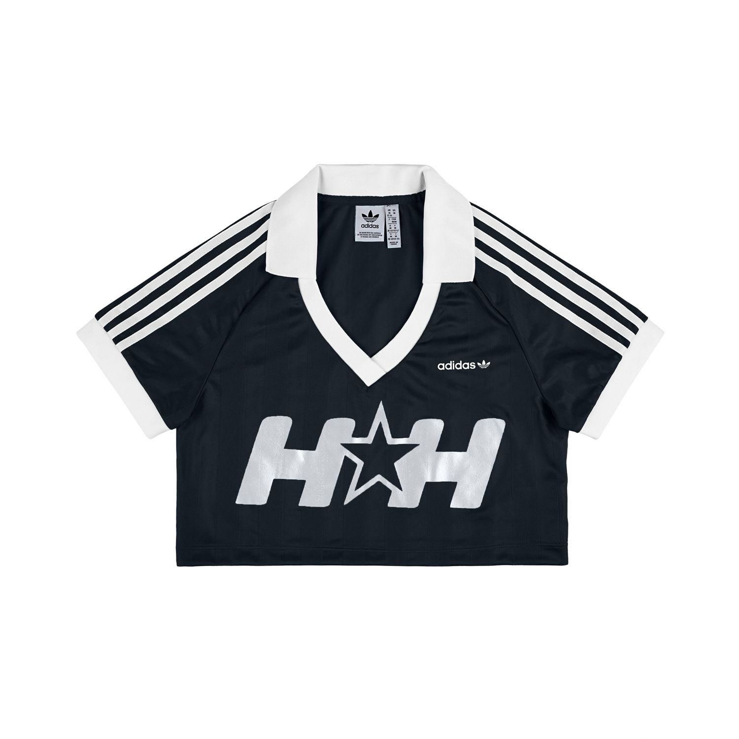 HH Star Crop Jersey Shirt (Black/Off-White)