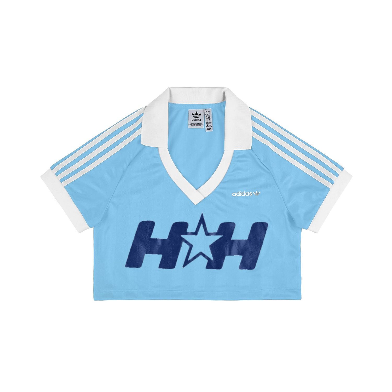 HH Star Crop Jersey Shirt (Ice Blue/Navy)